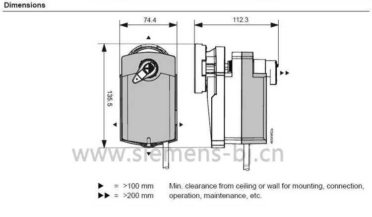 德国西门子SIEMENS电动执行器 球阀执行器 电动球阀执行器 GQD131.9A 驱动器